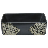 Countertop Basin Black Rectangular 46x35.5x13 cm Ceramic 155073