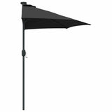 Garden Parasol Black 294 x 150 x 223 cm Polyester and Steel 42003265