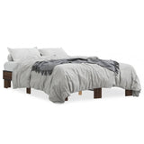 Bed Frame without Mattress Brown Oak 120x200 cm 845866