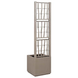 Garden Planter Grey 36 x 36 x 140 cm Polypropylene 42006501