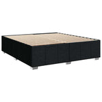 ZNTS Bed Frame without Mattress Black Super King Fabric 3284872