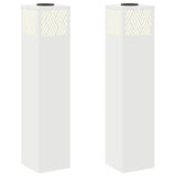 Solar LED Pathway Light 2 pcs White Cold Rolled Steel 879731