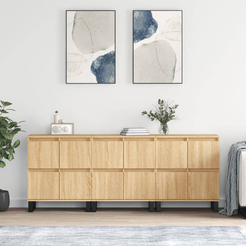 Sideboards 3 pcs Sonoma Oak Engineered Wood 3190208