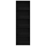 Bookcase Black Oak 60x30x189 cm Engineered Wood 862457