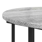 Side Table Set with Shelf 2 pcs Grey 869717