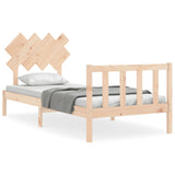 Bed Frame without Mattress Single Solid Wood Pine 3193431