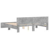 Bed Frame with LED without Mattress Concrete Grey 180x200 cm Super King 3207591