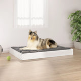 Dog Bed White 91.5x64x9 cm Solid Wood Pine 820862