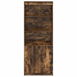 Highboard Smoked Oak 70x35x180 cm Engineered Wood 3328475