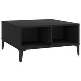 805987 Coffee Table Black 60x60x30 cm Engineered Wood