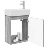 Bathroom Vanity Unit with Tap Grey Sonoma 45.5 x 22.5 x 84 cm 889457