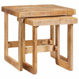 Nesting Tables 2 pcs Brown 46 x 46 x 45 cm Solid Mango Wood 4104557