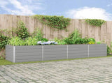 Planter Light Grey 385 x 100 x 75 cm Galvanised Steel 42018172