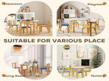 5 Piece Kids Table and Chairs Set, Wooden Toddler Table and Chairs Set for Nursery, Playroom, T3398P422134