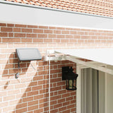 Retractable Awning with Manual White 400 x 350 cm Fabric 3330792