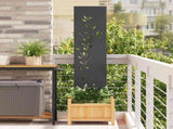 Garden Privacy Screen Black 32 x 140 cm Cold-rolled steel 876252