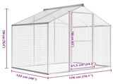 Outdoor Aviary Aluminium 178x122x194 cm 43557