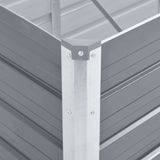 Garden Raised Bed Galvanised Steel 400x80x77 cm Grey 47060