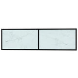 TV Cabinet White Marble 140x40x40.5 cm Tempered Glass 331716