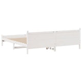 Bed Frame without Mattress White 180x200 cm Super King Solid Wood Pine 855583