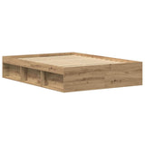 Bed Frame without Mattress Artisan Oak 135x190 cm Engineered Wood 3329316
