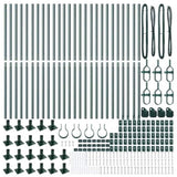 Fence Post Other 26 pcs Silver 3.2 x 3.2 x 83.5 cm Steel 3350231