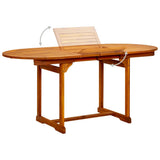 Garden Dining Set Natural wood Solid acacia wood Medium 3079643