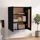 Hanging Wall Cabinet Black 69.5x32.5x90 cm 812304