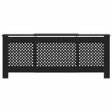 MDF Radiator Cover Black 205 cm 325556