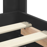 Bed Frame with Storage and Headboard Black 140 x 200 cm 3414300