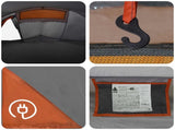 Backpacking Tent Grey and Orange 4-Person 42018573