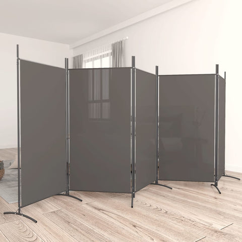 ZNTS 5-Panel Room Divider Anthracite 433x180 cm Fabric 350268