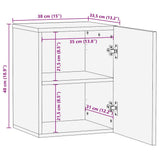Bathroom Hanging Cabinet Black 38x33.5x48 cm Solid Wood Mango 4018648