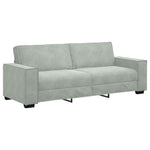 Sofa Set with Cushion 3 pcs Grey 220 x 78 x 84 cm Velvet 3324618