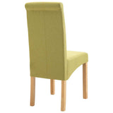 Dining Chairs 4 pcs Green Fabric 249278