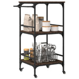 Kitchen Trolley Brown Oak 60.5x50x105 cm Engineered Wood 842340