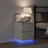 Bedside Cabinet White 39 x 34.5 x 50 cm Engineered wood 869610