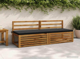 2-Piece Bench Cushions SOEST 2 pcs 100% Polyester Black 949459