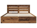 Bed Frame with Headboard Old Wood 140 x 190 cm Solid Pine Wood 3411750