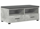 Hall Bench with Cushion Concrete Grey 80 x 38 x 46 cm 891459