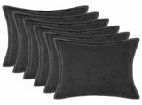 Cushion Cover 6 pcs HOUTEN Dark Grey 65 x 65 cm Boucl 921058
