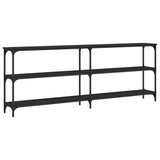 Console Table Black 200x29x75 cm Engineered Wood 834110