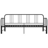 Sofa Bed Frame Black Powder-coated metal 200 x 90 cm mattress size 324752