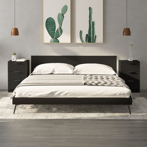 Bedside Cabinets 2 pcs Black 40x36x65 cm 811271