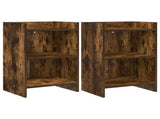 Bedside Tables 2 pcs Smoked Oak 40 x 30 x 60 cm Engineered Wood 8011004
