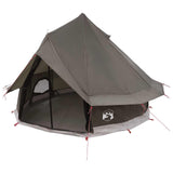 Tipi Tent with Roof Brown Grey 250 x 250 cm Polyester and Steel 42029022