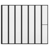 Shower Screen Folding Black 168 x 140 cm Aluminium 42009756