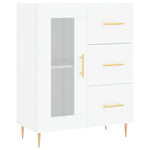 Highboard White 69.5x34x180 cm Engineered Wood 3189493