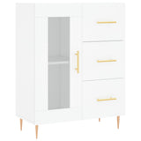 Highboard White 69.5x34x180 cm Engineered Wood 3189493