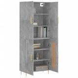 Highboard Concrete Grey 69.5x34x180 cm Engineered Wood 3195783
